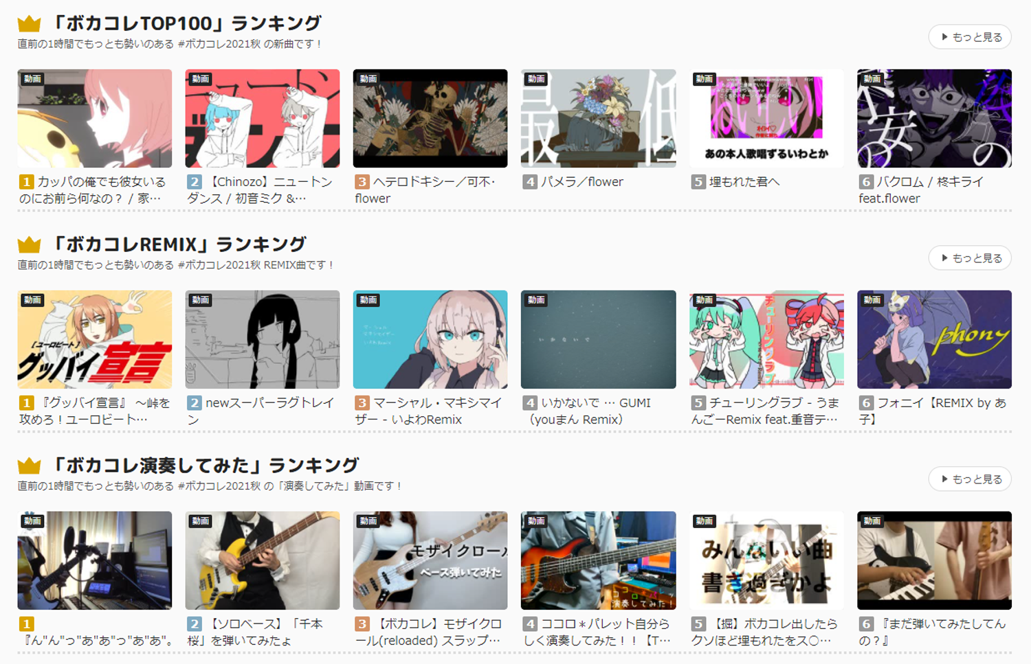 ボカコレ VOCALOID 初音ミク ランキング