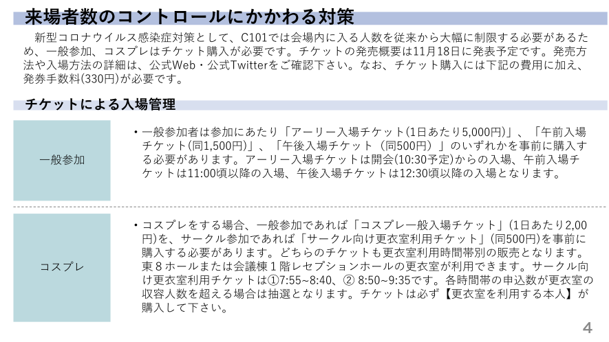 C101 コミケットアピール チケット