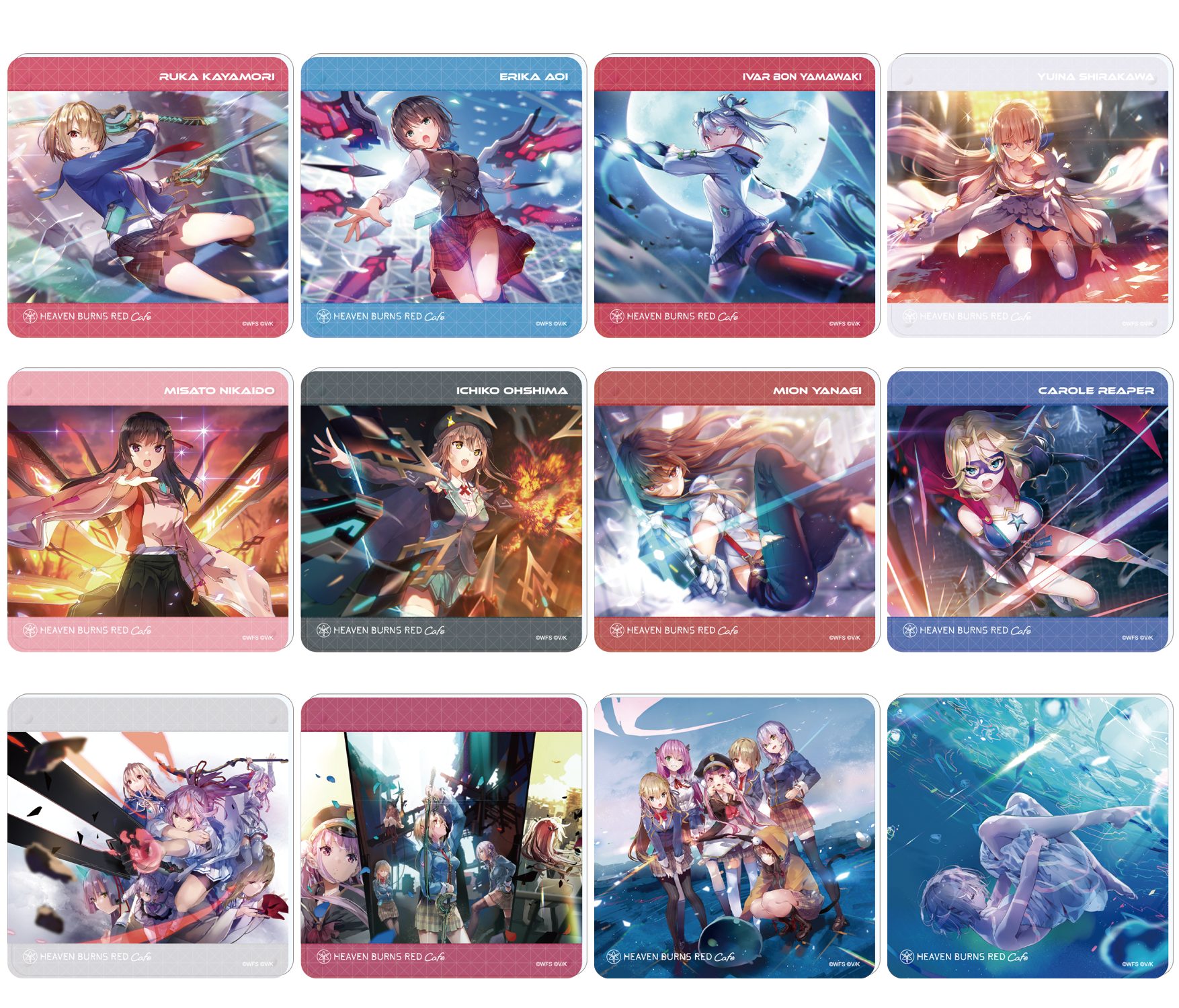 ヘブンバーンズレッドカフェ 1周年記念 アクリルコースター