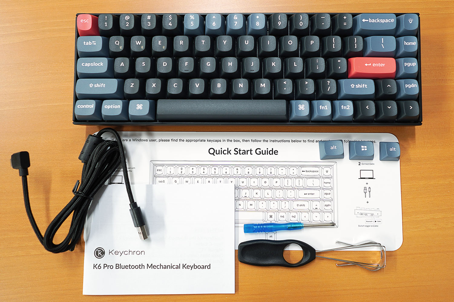 Keychron K6 Pro 内容物