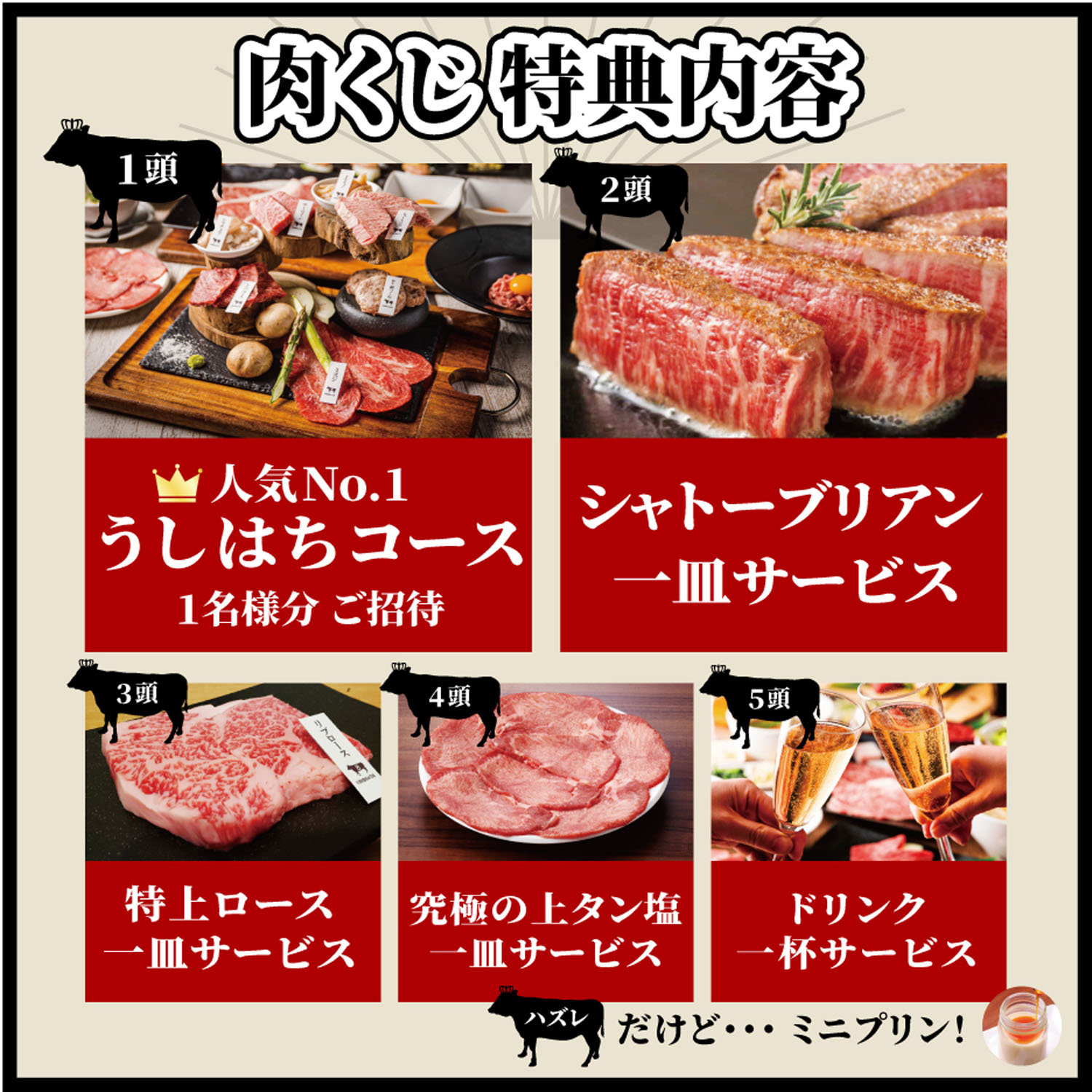 ゴールデンウィーク 秋葉原 USHIHACHI 肉くじ
