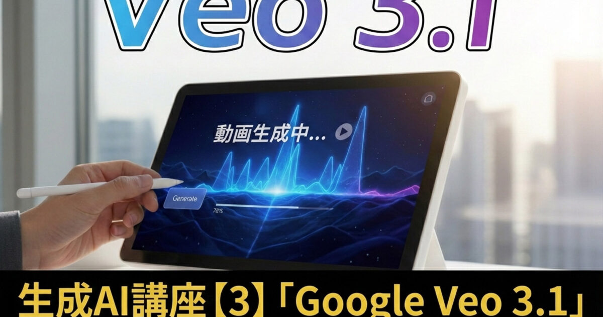 Google Veo3.1　Google Vids 　Flow　生成AI　画像　動画　Chrome　Gemini Google AI Studio