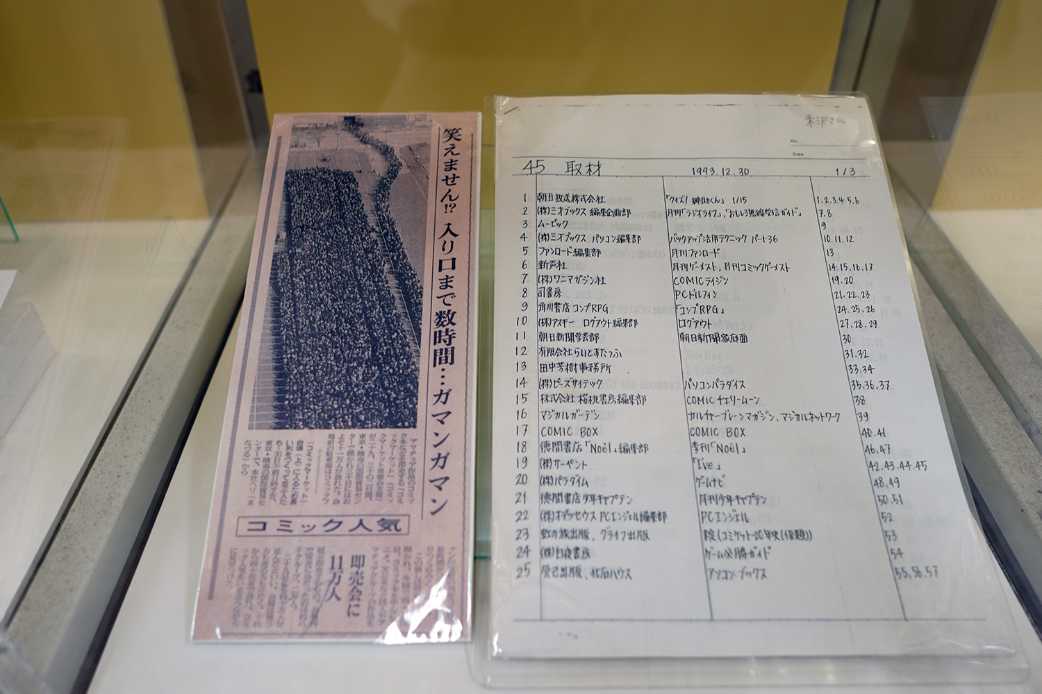 コミケ50周年記念展 －コミケにまつわる50のアイテム－