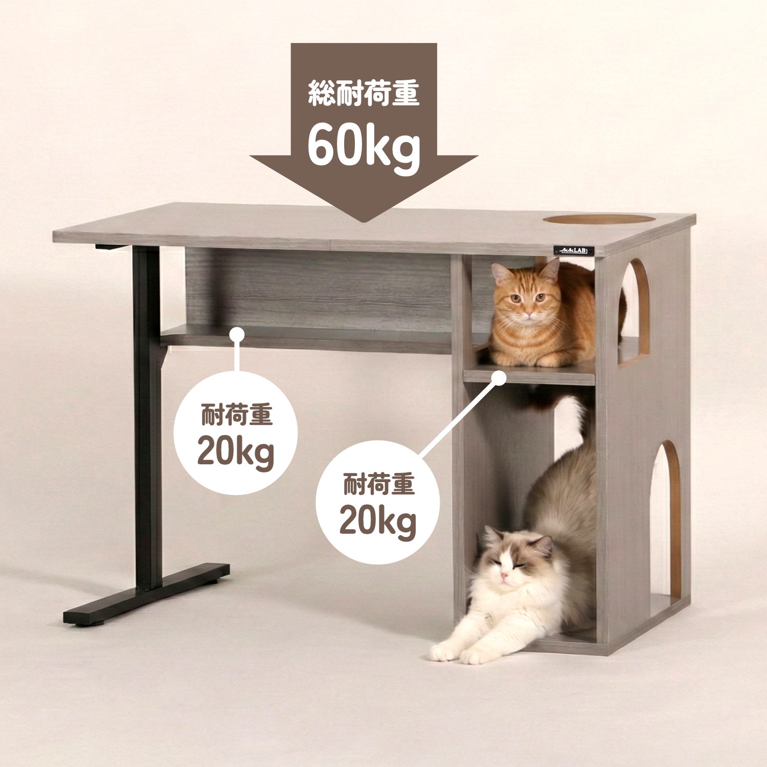 猫ハウスデスク